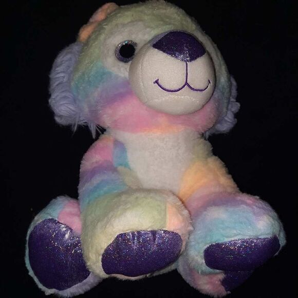 Stuffed Rainbow Bear  - Picture 4 of 4